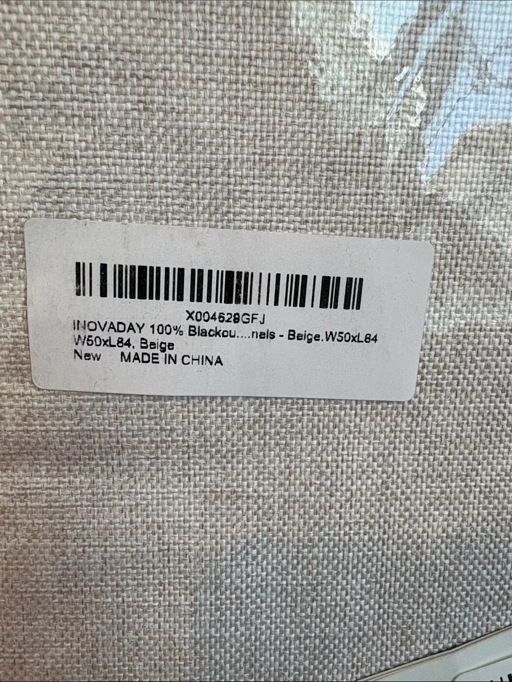 Blackout Curtain Panels Lined 50x84” Beige & Hooks NEW READ